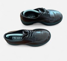 Chaussures Prada Marron Cuir Semelles Épaisses Chunky Pointure 40