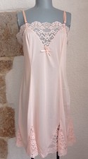 Déshabillé nuisette combinaison rose vintage taille 42
