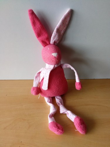 Doudou lapin boutchou rose - boutchou,