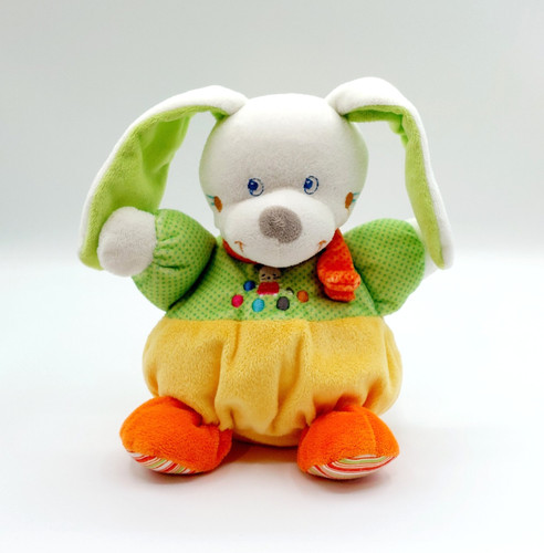Doudou lapin jaune - , orange