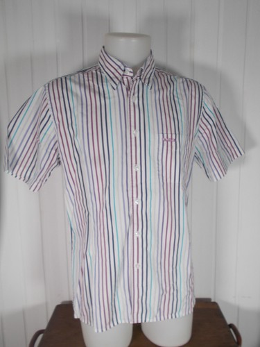 Chemise 100 coton - blanc, rayé