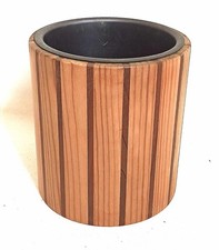 Seau à glace ou rafraîchisseur bouteille scandinave bois Années 6Hauteur 22,5 cm