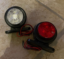 2 X 12V SMD LED ROUGE BLANC FEUX DE GABARIT POSITION CAMION REMORQUE BUS CHASSIS