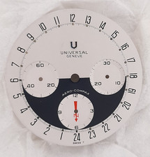 Universal Genève Aero-Compax original dial good condition NOS rare V178 Batman