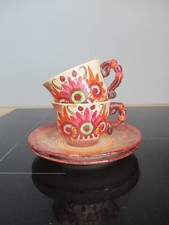 2 TASSES A CAFE ET SOUS TASSES