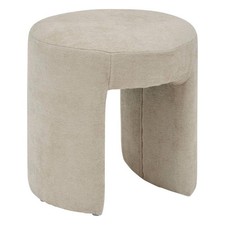 Pouf Design en Tissu "Jin" 38cm Beige