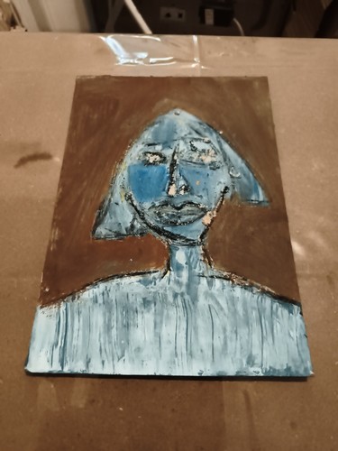 Portrait art brut original - art,