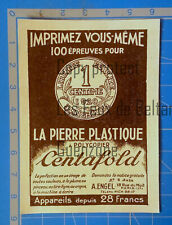CENTAFOLD PIERRE PLASTIQUE A POLYCOPIER   publicité advert 1933