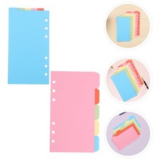  Lot de 6 intercalaires en papier : intercalaires A6 avec onglets pour classeur