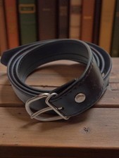 Ceinture homme vintage en cuir Yves, fabrication française, ancien accessoire mo