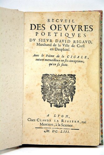 Rigaud recueil des œuvres - des,