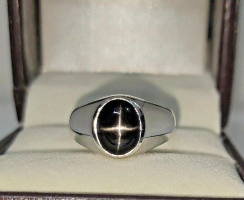 Bague cocktail homme saphir