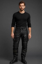 Pantalon en cuir de motard