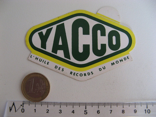 Autocollant yacco huile record - huile,
