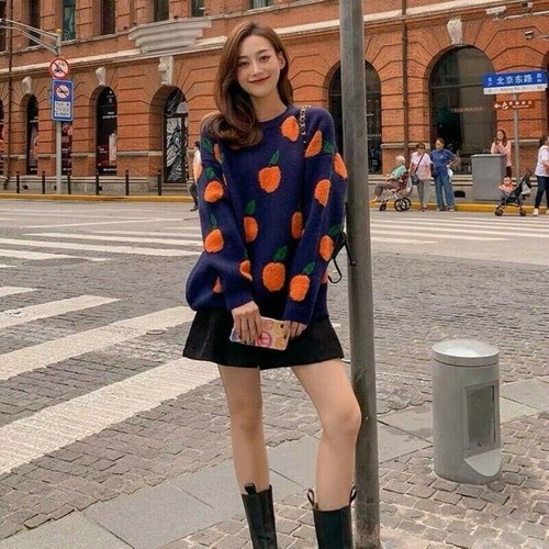 Femme tricot pull fruit - femme,