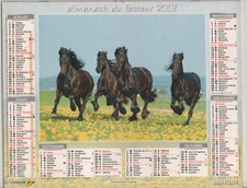 2013 - CALENDRIER DES POSTES - ALMANACH MEUSE 55 - CHEVAL - POULAIN - Vintage