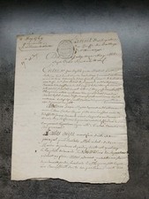 Acte Notarié 1769 Tribunal Louis XV BAILLAGE