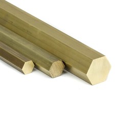 Laiton Hexagonale V 15mm Ms58