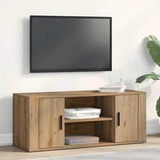 Meuble TV Chêne fumé 100x35x40 cm Bois d'ingénierie support tv vidaXL