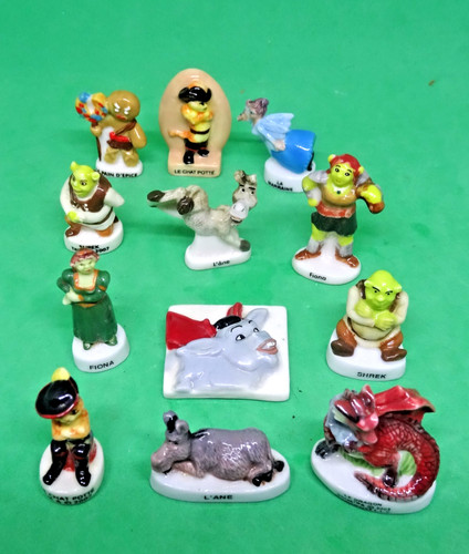 Lot fèves shrek chat - 12,