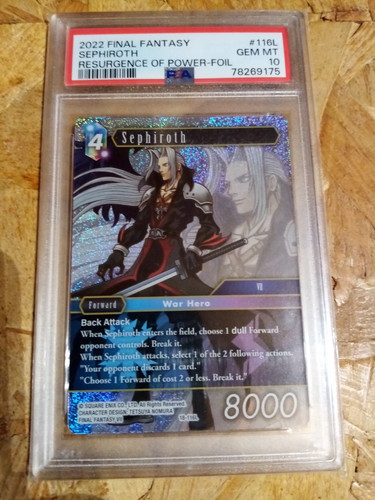 Carte final fantasy tcg - final, psa