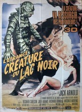 CREATURE FROM THE BLACK LAGOON - RARE REISSUE LARGE FRENCH MOVIE POSTER