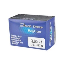 Chambre à air brouette/chariot 4 pouces 300x4 js87n valve coudee 90 degrés Deli