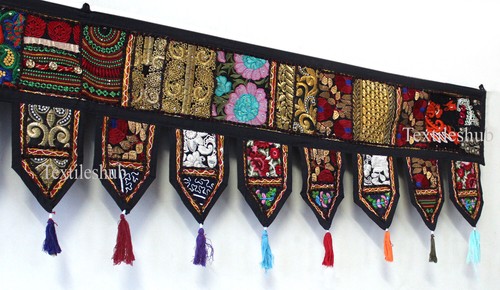 Indien noir vintage patchwork - noir,