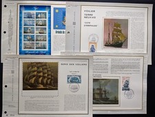 Les voiliers, l'armada, mer, océan  :  4 FDC en soie