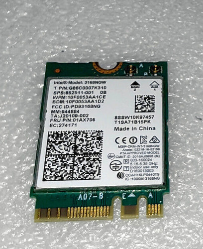 Carte wifi intel 3168ngw - carte,