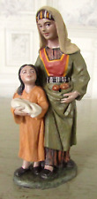 Personnage Crèche Paysanne et son enfant J. Mayo Del Prado Hauteur 11 cm