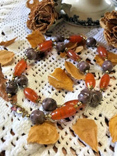 Collier perles pâte de verre