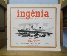 CGT PAQUEBOT FRANCE MAQUETTE INGENIA EN CARTON A DECOUPER ECHELLE 1/400ème