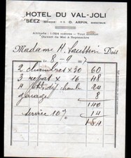 SEEZ (73) CHALET-HOTEL "HOTEL DU VAL JOLI / O. ARPIN Directeur" en 1937