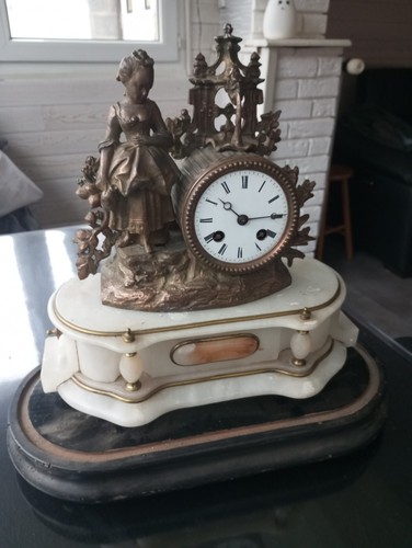 Anciene horloge cheminée - horloge,