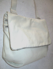 MANDARINA DUCK Sac besace bandoulière cuir ivoire   Authentique  vintage