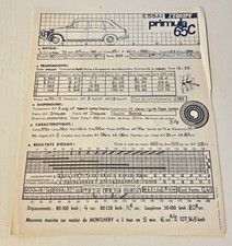 Feuillet de Vente  AUTOBIANCHI Primula  65 C - Non Daté - Bel Etat.