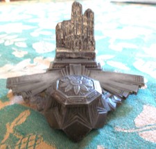 ancien porte-plume encrier art nouveau, en regul, statue  cathedrale de reims