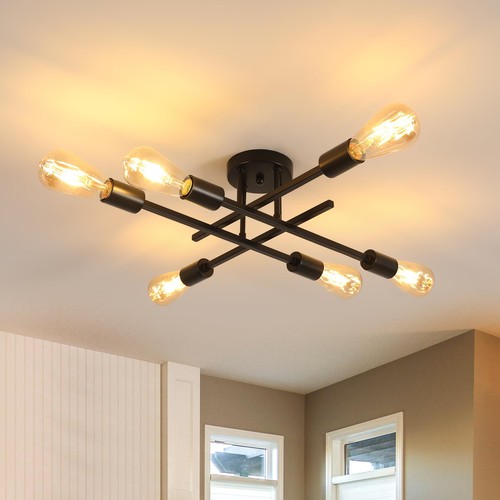 Lustre plafonnier industriel - plafonnier,