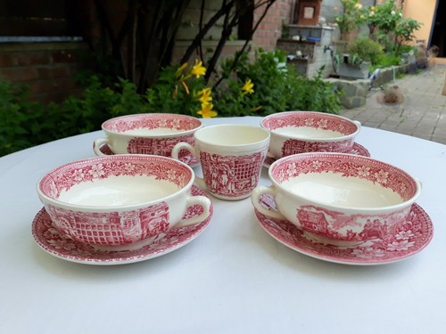 Service tasses soupe rose - soupe,