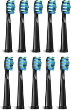 10Pcs Tête de brosse à dents uniquement pour PERBOL D12 NoirBlanc