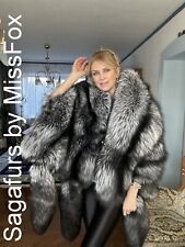 Superbe étole renard argenté