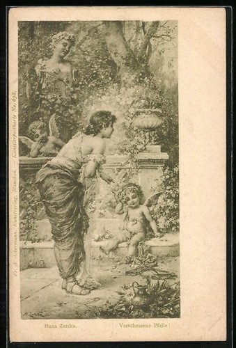Carte postale artiste hans - postale,