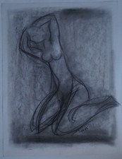 Dessin Pierre Noire  NU FEMININ     Signé ROBERT CALIX (1919/2008)