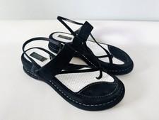 Sandales plateau  nubuck noir JEAN PAUL BARRIOL Accessoires  P.39 Vintage 1990S