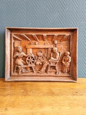 Tableau Bois Sculpté Main -