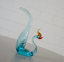 Statuette cygne en verre de