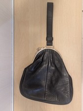 Clutch bag vintage - noir cuir