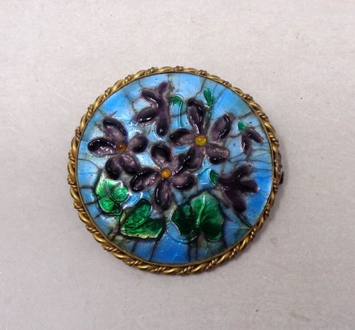 Superbe broche ancienne emaux - ancienne,