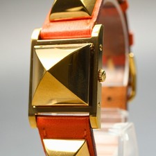 Montre à quartz pour femme Hermes Medor ME1.201 23 mm bracelet marron clair...